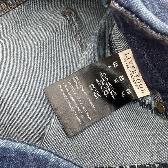 Liverpool Sienna The Denim Legging Pull-On Denim Jean 30" Inseam Size 4/27 - Picture 4 of 5